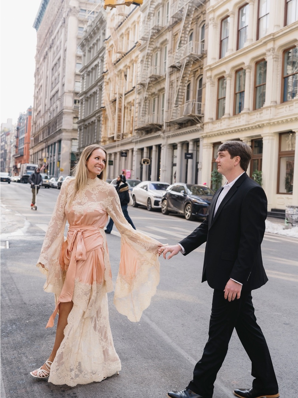 Zimmermann Hypnotic Satin Drape Dress in Blush